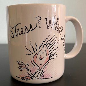 Vintage HALLMARK “Stress? What Stress?" Mug ~ Hallmark Cards - Shoebox Greetings